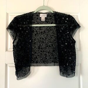 White House Black Market Sheer Sequin Shrug